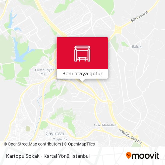 Kartopu Sokak - Kartal Yönü harita