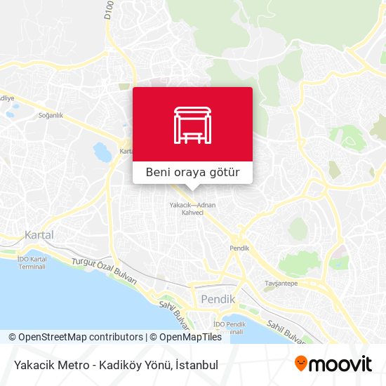 Yakacik Metro - Kadiköy Yönü harita