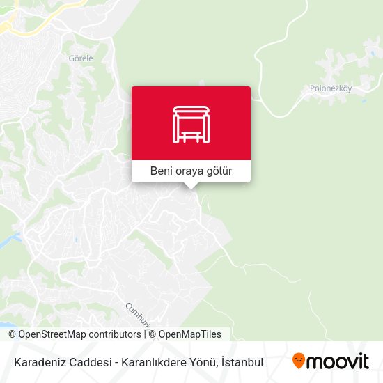 Karadeniz Caddesi - Karanlıkdere Yönü harita