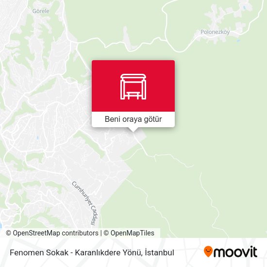 Fenomen Sokak - Karanlıkdere Yönü harita