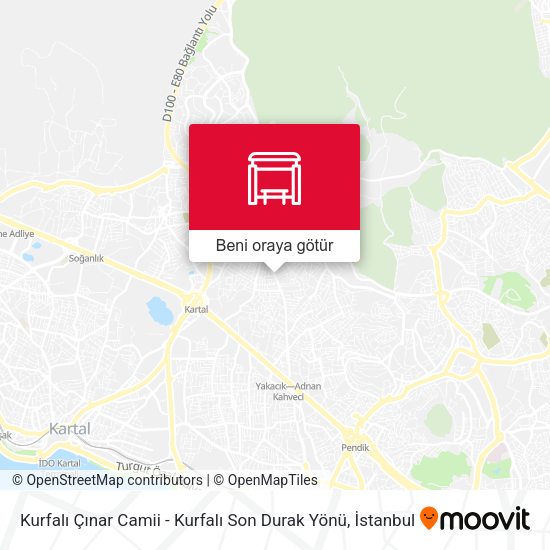 Kurfalı Çınar Camii - Kurfalı Son Durak Yönü harita