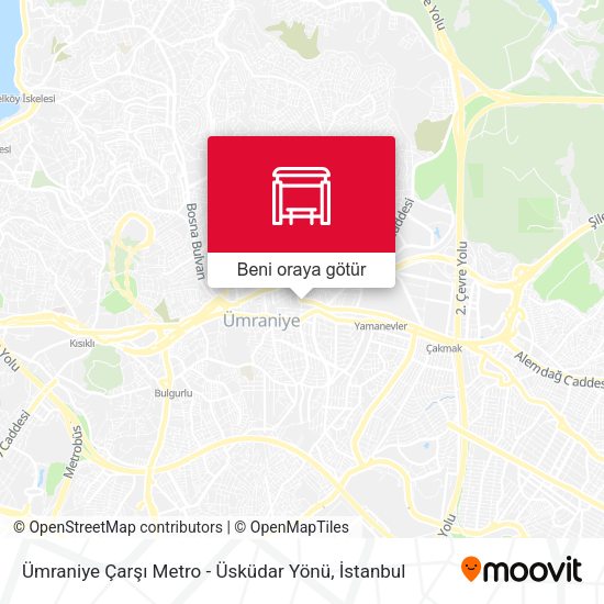 Ümraniye Çarşı Metro - Üsküdar Yönü harita