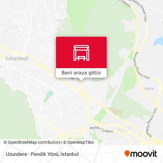 Uzundere - Pendik Yönü harita