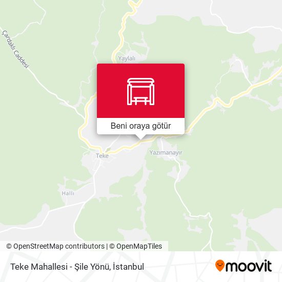 Teke Mahallesi - Şile Yönü harita