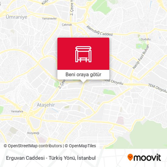 Erguvan Caddesi - Türkiş Yönü harita