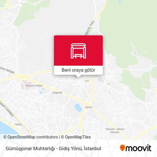 Gümüşpınar Muhtarlığı - Gidiş Yönü harita