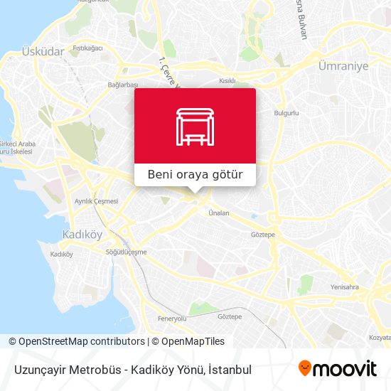 Uzunçayir Metrobüs - Kadiköy Yönü harita