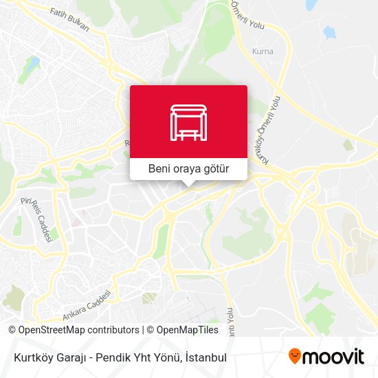 Kurtköy Garajı - Pendik Yht Yönü harita