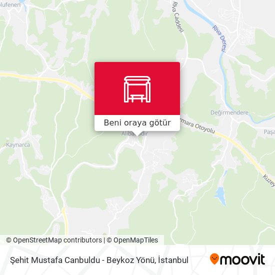 Şehit Mustafa Canbuldu - Beykoz Yönü harita