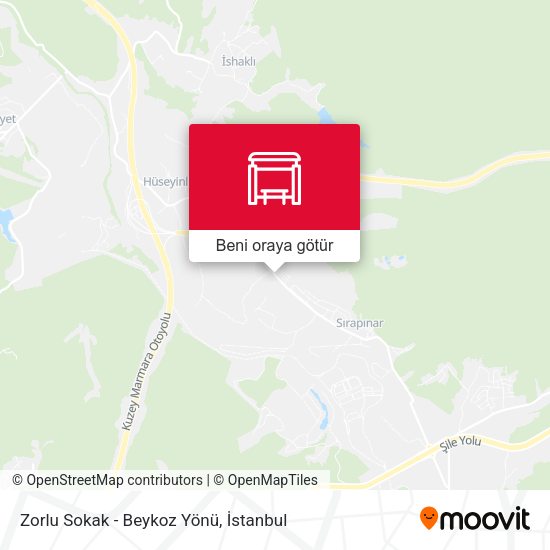 Zorlu Sokak - Beykoz Yönü harita
