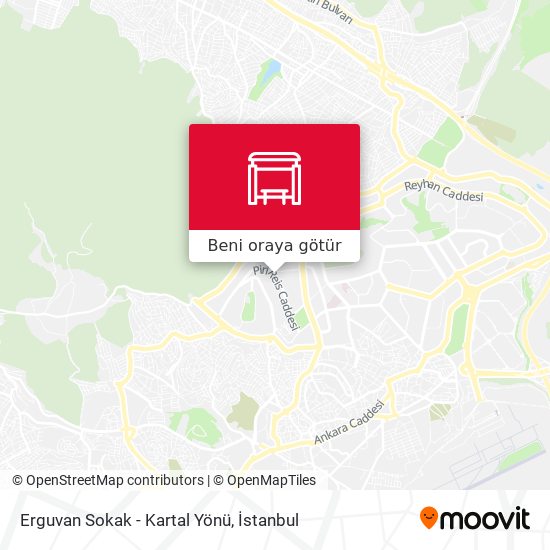 Erguvan Sokak - Kartal Yönü harita