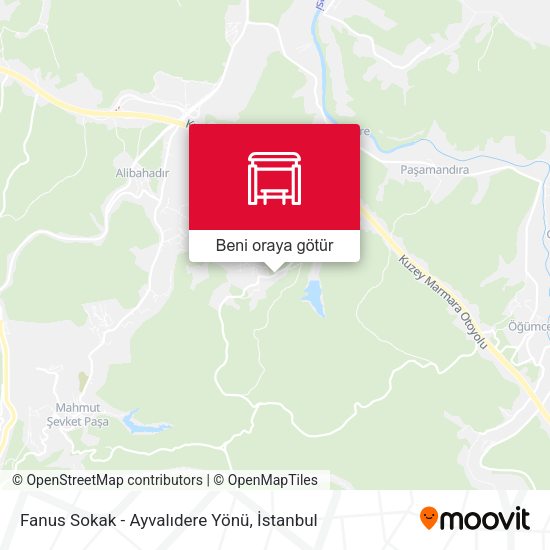 Fanus Sokak - Ayvalıdere Yönü harita