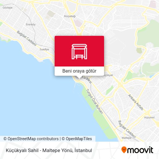 Küçükyalı Sahil - Maltepe Yönü harita