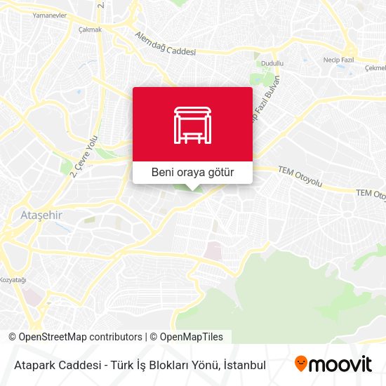 Atapark Caddesi - Türk İş Blokları Yönü harita