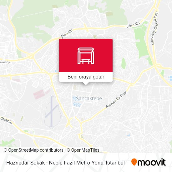 Haznedar Sokak - Necip Fazıl Metro Yönü harita