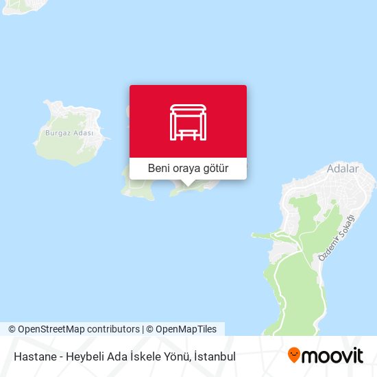 Hastane - Heybeli Ada İskele Yönü harita
