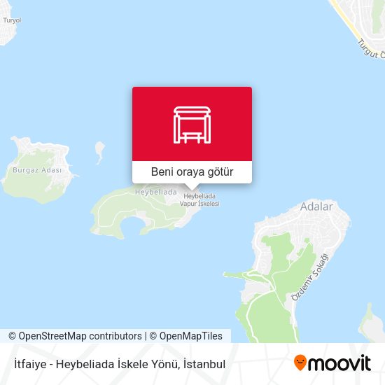 İtfaiye - Heybeliada İskele Yönü harita