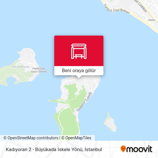 Kadıyoran 2 - Büyükada İskele Yönü harita