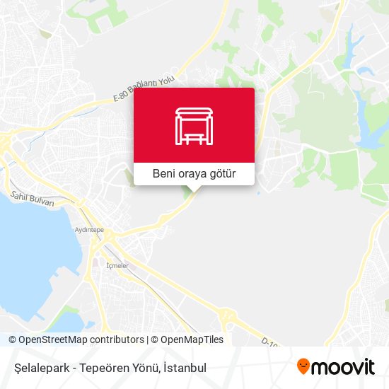 Şelalepark - Tepeören Yönü harita