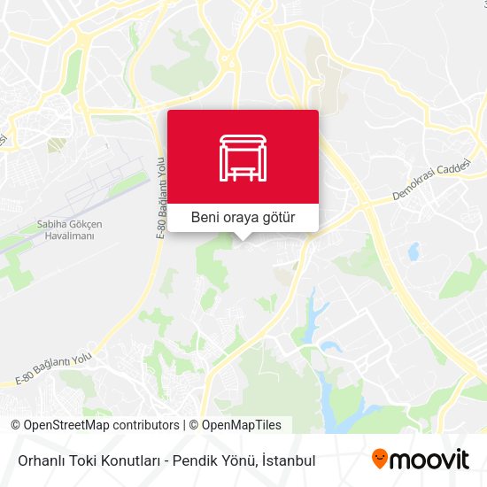 Orhanlı Toki Konutları - Pendik Yönü harita