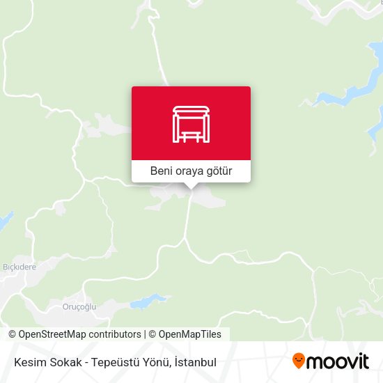 Kesim Sokak - Tepeüstü Yönü harita