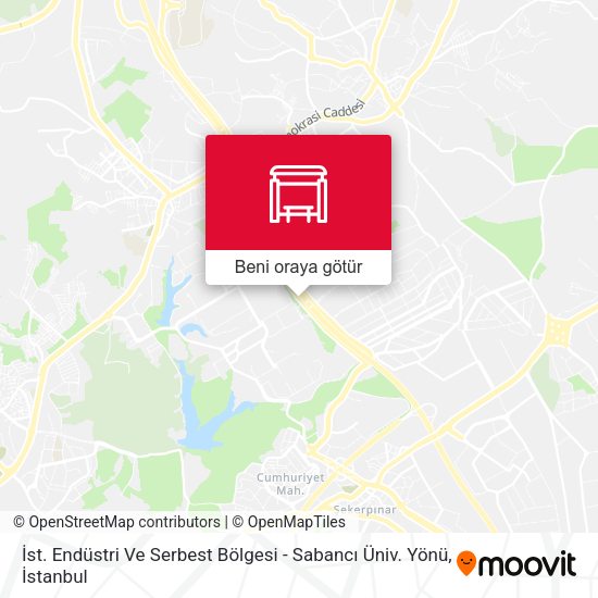 İst. Endüstri Ve Serbest Bölgesi - Sabancı Üniv. Yönü harita