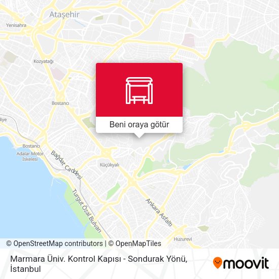 Marmara Üniv. Kontrol Kapısı - Sondurak Yönü harita