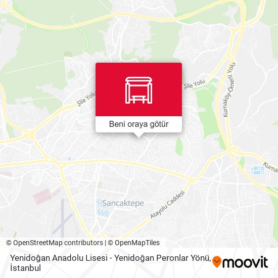 Yenidoğan Anadolu Lisesi - Yenidoğan Peronlar Yönü harita