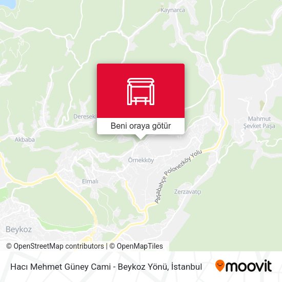 Hacı Mehmet Güney Cami - Beykoz Yönü harita