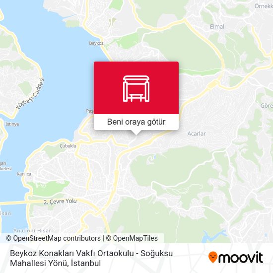 Beykoz Konakları Vakfı Ortaokulu - Soğuksu Mahallesi Yönü harita