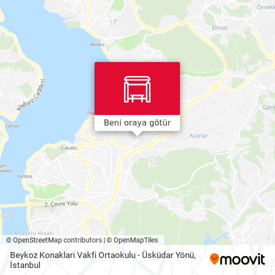 Beykoz Konaklari Vakfi Ortaokulu - Üsküdar Yönü harita