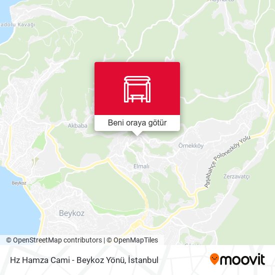 Hz Hamza Cami - Beykoz Yönü harita