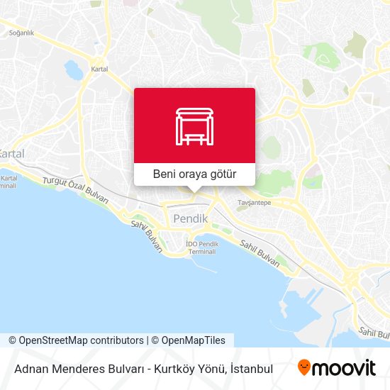 Adnan Menderes Bulvarı - Kurtköy Yönü harita