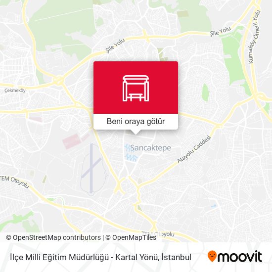 İlçe Milli Eğitim Müdürlüğü - Kartal Yönü harita