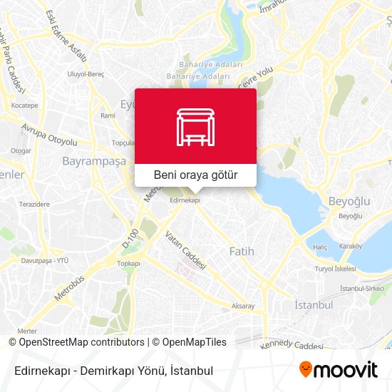 Edirnekapı - Demirkapı Yönü harita