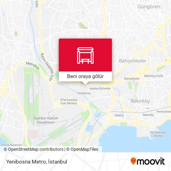 Yenibosna Metro harita