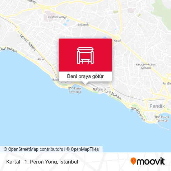 Kartal - 1. Peron Yönü harita
