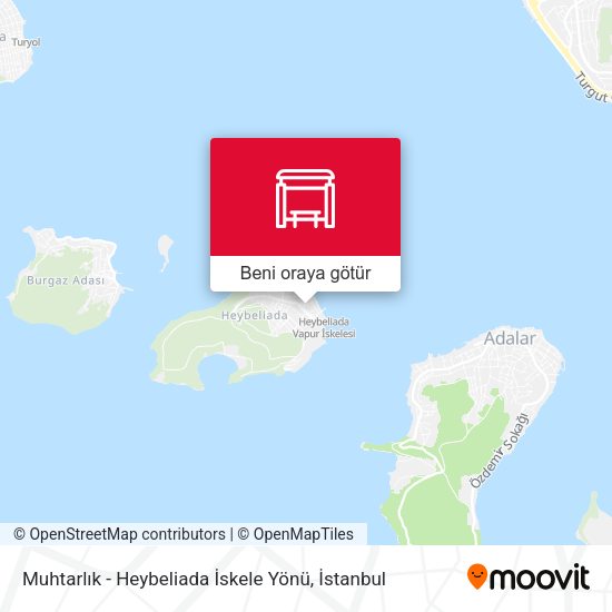 Muhtarlık - Heybeliada İskele Yönü harita