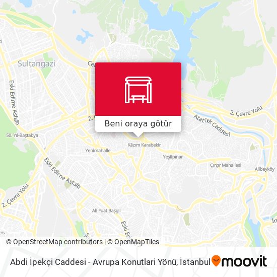 Abdi İpekçi Caddesi - Avrupa Konutlari Yönü harita