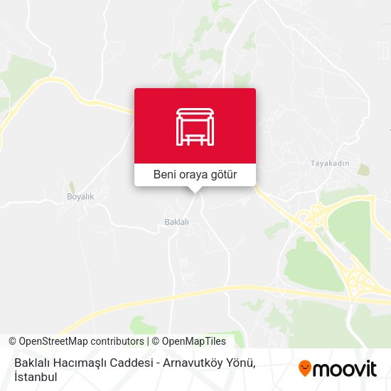 Baklalı Hacımaşlı Caddesi - Arnavutköy Yönü harita