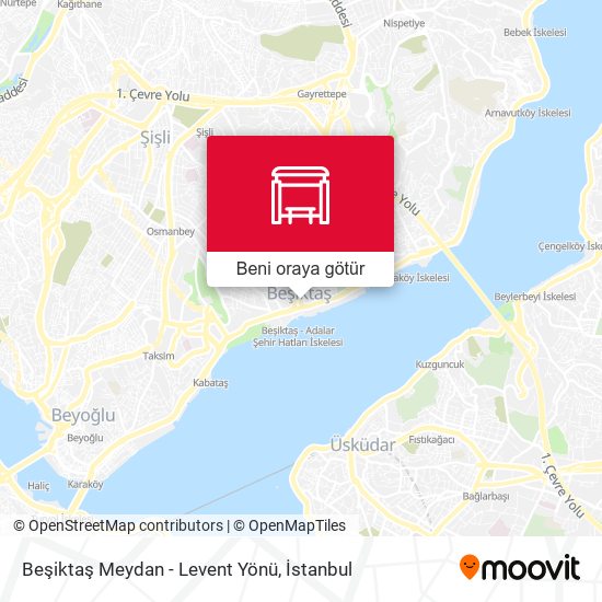 Beşiktaş Meydan - Levent Yönü harita