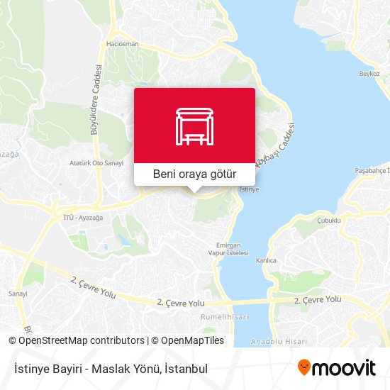 İstinye Bayiri - Maslak Yönü harita