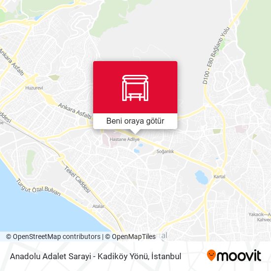 Anadolu Adalet Sarayi - Kadiköy Yönü harita