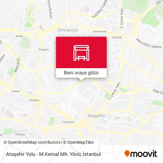 Ataşehir Yolu - M.Kemal Mh. Yönü harita
