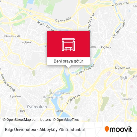 Bilgi Üniversitesi - Alibeyköy Yönü harita