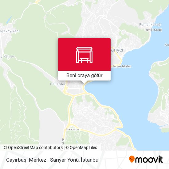 Çayirbaşi Merkez - Sariyer Yönü harita