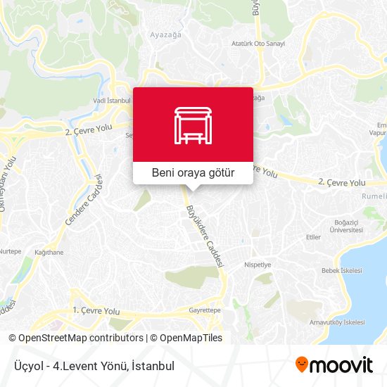 Üçyol - 4.Levent Yönü harita