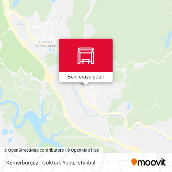 Kemerburgaz - Göktürk Yönü harita