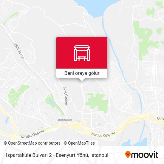 Ispartakule Bulvarı 2 - Esenyurt Yönü harita