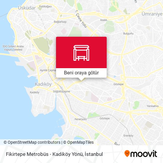 Fikirtepe Metrobüs - Kadiköy Yönü harita
